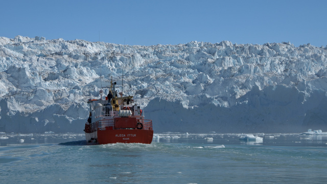 Boat trip to Eqi Glacier